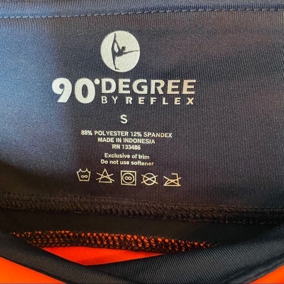 90 Degree by Reflex Leggings Blue and Orange SZ:S - Picture 5 of 5